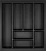 ORGA-BOX Junker Slim Besteckeinsatz 425 x 476 mm Lavagrau Produktbild-Vorschau 1