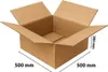 An open, empty cardboard box with dimensions indicated. Podgląd zdjęcia produktu
