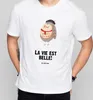Mr. & Mrs. Panda Größe XL T-Shirt Eule Frankreich - Weiß - Produktbild-Vorschau 4