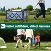 People are enjoying an outdoor activity with a foldable wagon. Produktbild-Vorschau