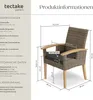 tectake® Rattan Stuhl Rosarno mit Holzgestell inklusive Produktbild-Vorschau 5
