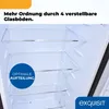 Interior view of a refrigerator with adjustable glass shelves. Produktbild-Vorschau