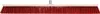 A close-up, front-facing view of a wide broom head with red bristles and a light-colored wooden handle. Produktbild-Vorschau