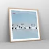 Gerahmtes Poster - Rahmen in heller Eiche - Vögel Kraniche Produktbild-Vorschau 8
