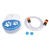 A dog water fountain and hose are displayed against a white background. Náhled obrázku produktu