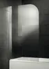 A clear glass shower screen attached to a bathtub. Náhled obrázku produktu