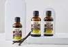 Three bottles of vanilla extract are displayed on a white surface with two vanilla beans in front of them. Náhľad obrázku produktu