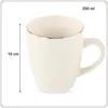 OTIX Kaffeebecher Tassen Set Weiß mit Gold 200ml Produktbild-Vorschau 6
