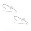 2x Broschen Anstecknadeln Verschlußnadel Hohl Blume Strass Produktbild-Vorschau 2