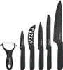 Messer-Set 6-teilig mit Schäler in Schwarz - ergonomisch & Produktbild-Vorschau 1