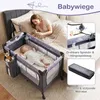 COSTWAY 3-in-1 bijzetter, reisbed voor baby's, reisbed met Productafbeelding-voorbeeld 5