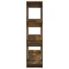 vidaXL Bücherregal/Raumteiler Räuchereiche 100x30x123,5 cm Produktbild-Vorschau 4