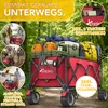 TRESKO® Bollerwagen faltbar 300L mit Bremse Rot | Handwagen Produktbild-Vorschau 3