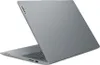 A gray Lenovo IdeaPad laptop is shown from a diagonal, rear-facing angle with the lid open. Produktbild-Vorschau