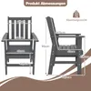 Chaise de jardin COSTWAY résistante aux intempéries, chaise Voir les images du produit 3