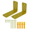 Goldene L-Winkelhalterung für Möbelregal 100 x 70 x 38 mm, Produktbild-Vorschau 3