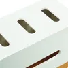 Scatola di gestione dei cavi in bambù per multipresa a 6 Anteprima dell’immagine prodotto 5