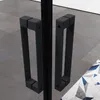 100x140x185cm 6mm NANO ESG Schwingtür Eckeinstieg schwarze Produktbild-Vorschau 10