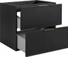 A black bathroom vanity cabinet with two drawers, one partially open. Anteprima dell’immagine prodotto
