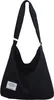 Čierna 36 cm plátno taška, plátno rameno taška dámy Shopper Náhľad obrázku produktu 1