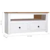 The Living Store Rohová TV skříňka bílá 93 x 49 x 49 cm Náhled obrázku produktu 9