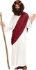 A man dressed in a costume resembling Jesus, holding a wooden staff. Anteprima dell’immagine prodotto