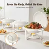 WARMOUNTS Chafing Dish 2er Set 5QT Buffet Warmhalter Rund Produktbild-Vorschau 5