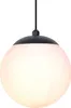 Lampa wisząca Savoy czarno-biała 1xE14x40W szkło Podgląd zdjęcia produktu 2