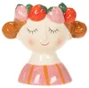 Blumentopf Mädchen Gesicht mit Erdbeeren Keramik Deko Produktbild-Vorschau 5