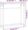 vidaXL Konzolový stolík Sonoma dub 75 x 19,5 x 75 cm Náhľad obrázku produktu 8