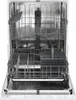 The interior of an open dishwasher. Voir les images du produit