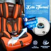 A car seat with promotional graphics highlighting its cleaning features. Náhled obrázku produktu