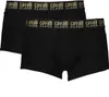 Doppelte Eleganz: Schwarze Herren-Boxershorts mit Produktbild-Vorschau 1
