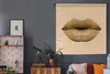 MuchoWow® Wandteppich Wandbehang Lippen - Pastell - Braun Produktbild-Vorschau 5