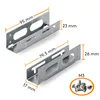 Goobay 3.5" HDD/SSD Einbaurahmen in 5.25" Schacht silber Produktbild-Vorschau 5