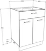 Køkkenskab | Mål ca. H. 82 x W. 60 x. T. 46 cm | Nederste Produktbild-Vorschau 4