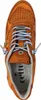 A top-down view of an orange sneaker. Voir les images du produit
