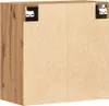 The back view of a wooden cabinet with visible mounting hardware. Produktbild-Vorschau