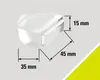 Tarrox Türstopper selbstklebend transparent 15x45x35 mm 1 Produktbild-Vorschau 2