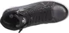 A top-down view of a black leather Remonte women's bootie. Voir les images du produit
