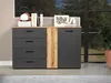 Sideboard "Avila" Kommode in grau mit Evoke Eiche 139 x 86 Produktbild-Vorschau 6
