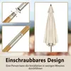 300 cm Gartenschirm aus Holz Beidseitig um 30° Knickbar Produktbild-Vorschau 5
