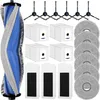 A collection of cleaning accessories for a robot vacuum cleaner, laid out on a white background. Produktbild-Vorschau