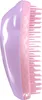 A side view of a lilac and pink hairbrush. Produktbild-Vorschau