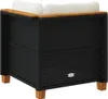 vidaXL Narożna sofa ogrodowa z poduszkami z czarnego Podgląd zdjęcia produktu 6