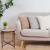 Metall Beistelltisch mit Schilf Tischplatte - 45 x 38 cm - Produktbild-Vorschau 5