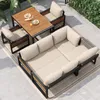 Garten-Lounge-Set, Gartensofa mit Esstisch aus Massivholz, Produktbild-Vorschau 3