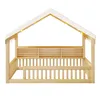 Flieks Kinderbett 90x200cm mit Led, Hausbett mit Baldachin Produktbild-Vorschau 9