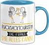Rucksacktouristin Geschenk Tasse Becher Die Frau Die Allen Produktbild-Vorschau 1