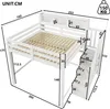 Flieks Etagenbett 140x200cm mit Led, Kinderbett mit Produktbild-Vorschau 5